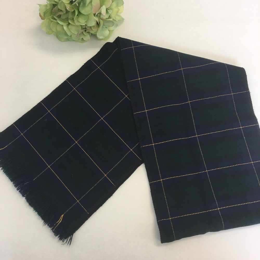 Blue Green Tartan Scarf